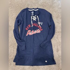 Majestic New England Patriots Long-sleeved Tunic Sweater Size Medium